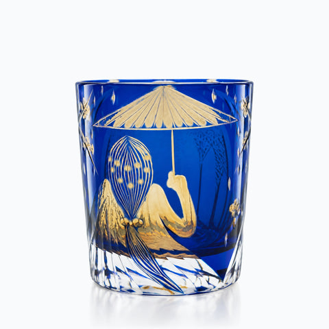 Verre à Whisky Edo Kiriko Geisha · Yuki, sur fond blanc