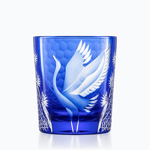 Verre à Whisky Edo Kiriko Cristal Coloré, sur fond blanc