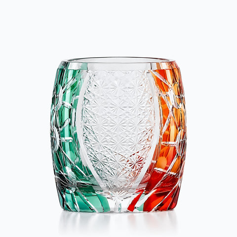 Verre à Whisky Cristal Gravé Edo Kiriko, sur fond blanc