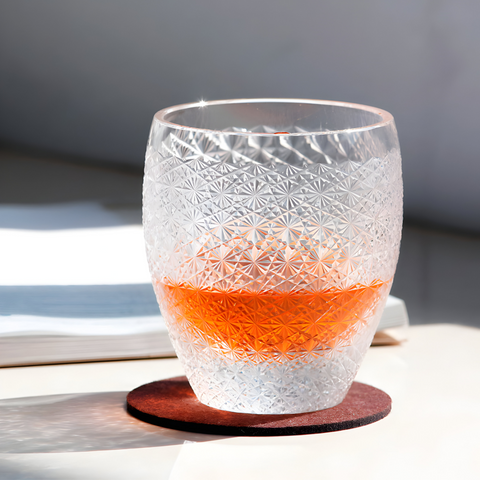 Verre à Whisky Gravé Ciselé Cristal Ancien