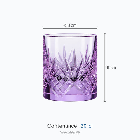 Dimensions : Verre à Whisky Old Fashioned Khroma · Kaléïa (hauteur 9 cm, diamètre 8 cm, contenance 30 cl)