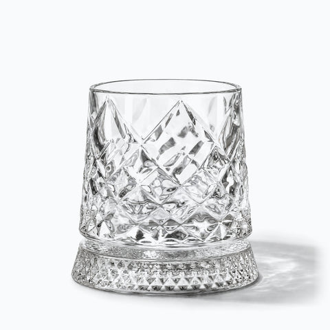 Verre à Whisky Socle en Verre Damier · Perron, avec son ombre portée, sur fond blanc