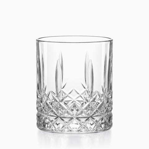 Verre à Whisky Strié, sur fond blanc