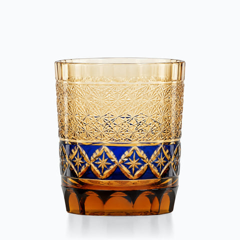Verre Ancien Coloré, couleur ancien saphir, sur fond blanc