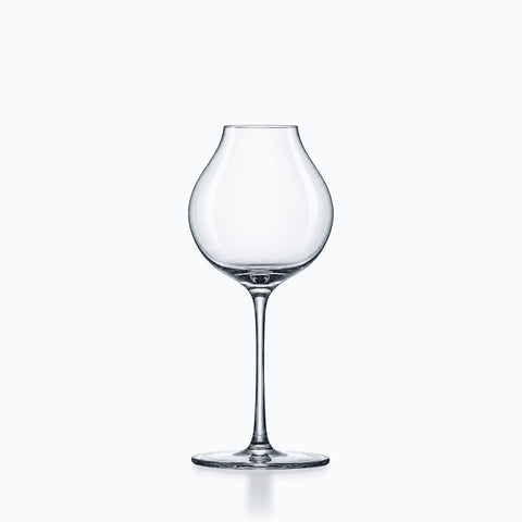 Verre ballon digestif en cristal transparent, calice sphérique, col étroit, longue tige fine