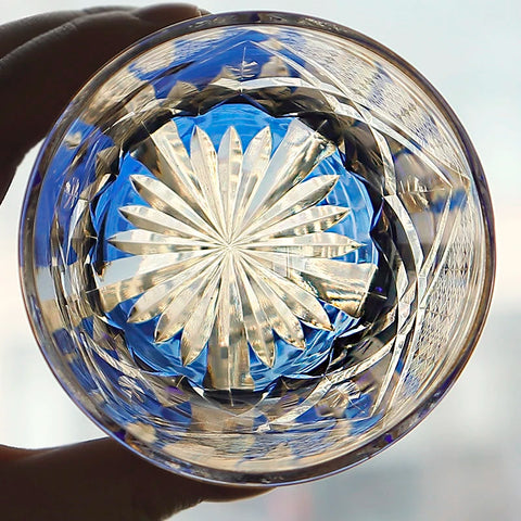 Verre Bleu Ancien