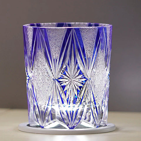 Verre Bleu Losange