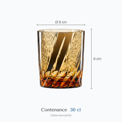 Dimensions : Verre D'eau Couleur (hauteur 9 cm, diamètre 8 cm, contenance 30 cl)