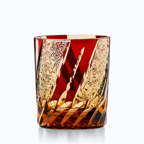 Verre D'eau Couleur, couleur edo red, sur fond blanc