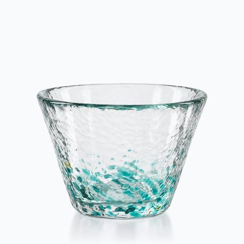 Verre Japonais Givré Turquoise · Nami, sur fond blanc