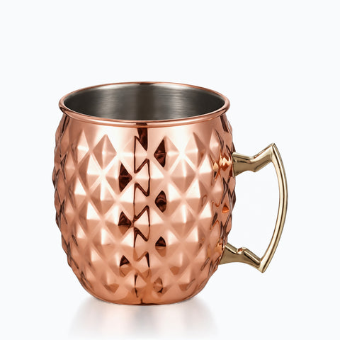 Verre Moscow Mule, sur fond blanc