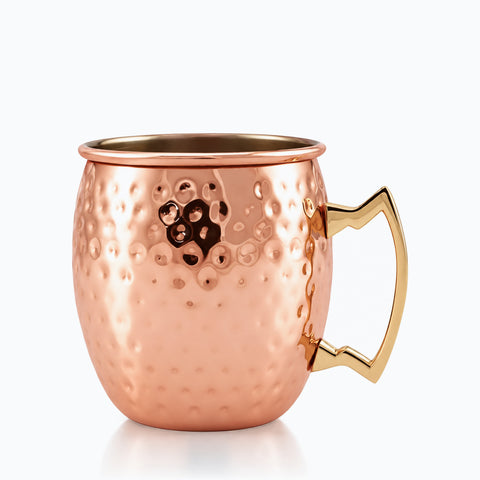 Verre Moscow Mule, modèle golden mule, sur fond blanc