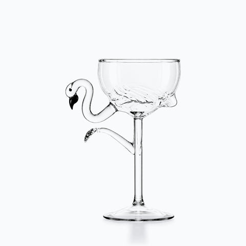 Verre Oiseau Cocktail, sur fond blanc