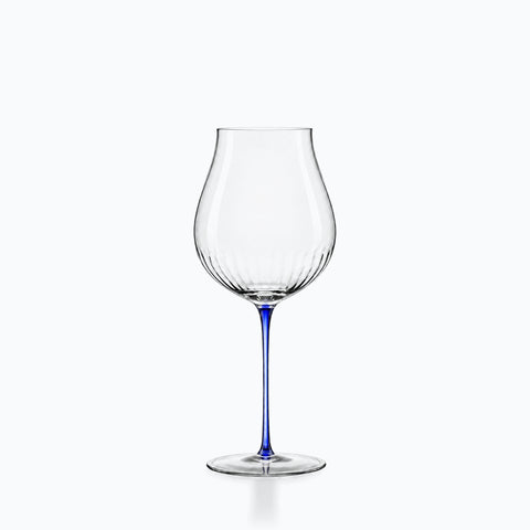 Verre Tulipe Cristal Vibrato bleu