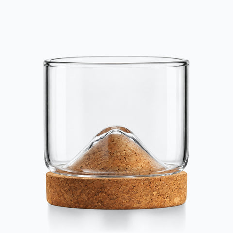Verre à Whisky Bois · Fujisan, couleur socle liège / 1 pc, sur fond blanc