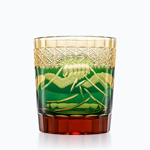 Verre à whisky Motifs Japonais Edo Kiriko, sur fond blanc