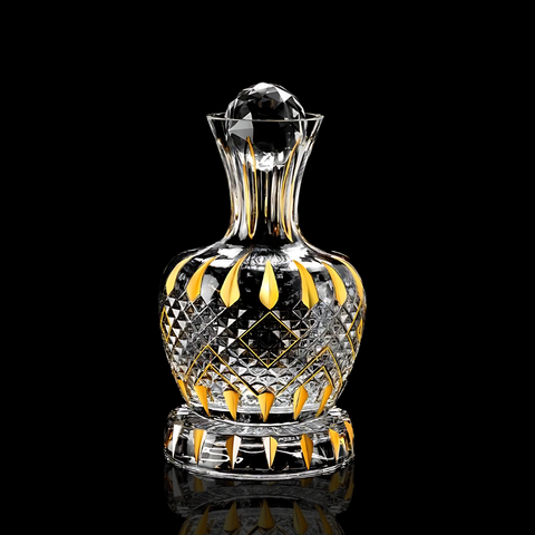 Ancienne Carafe à Vin Gold Ambré