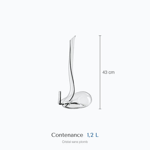 Dimensions : Carafe à Décanter Legato (hauteur 43 cm, contenance 1,2 L)