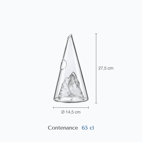 Dimensions : Carafe à Décanter Originale Orizzonte (hauteur 27,5 cm, contenance 65 cl)