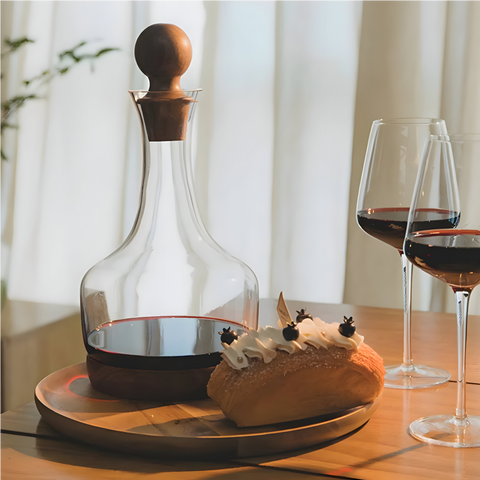 Carafe à Décanter Support Bois