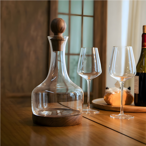 Carafe à Décanter Support Bois