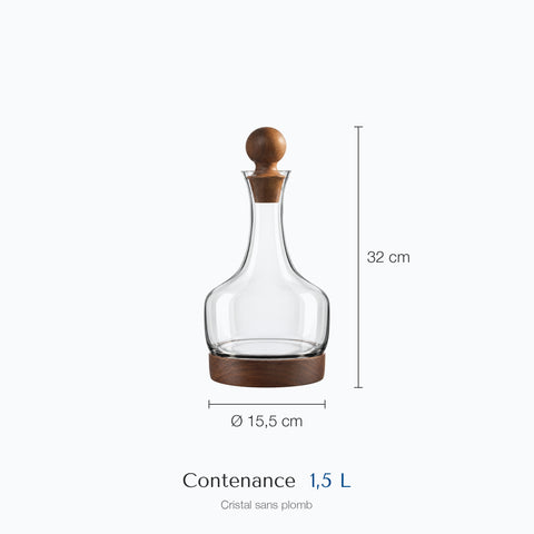 Carafe à Décanter Support Bois