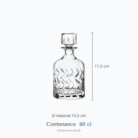 Dimensions : Carafe à Scotch Althea (hauteur 17,2 cm, diamètre 10,5 cm, contenance 80 cl)