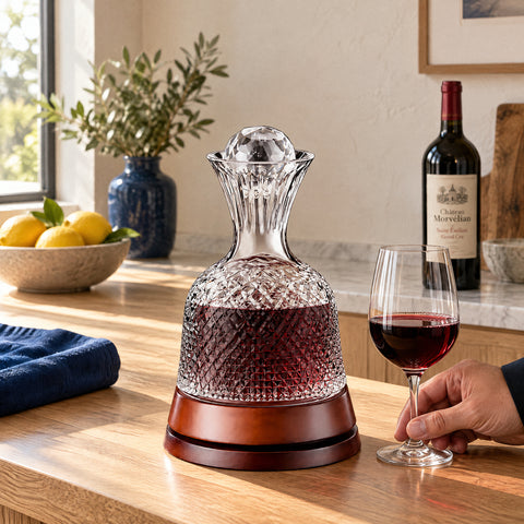 Carafe à Vin Design Luxe Maestoso, en service