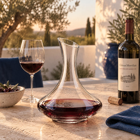 Carafe à Vin Rouge Andante, mise en situation à table