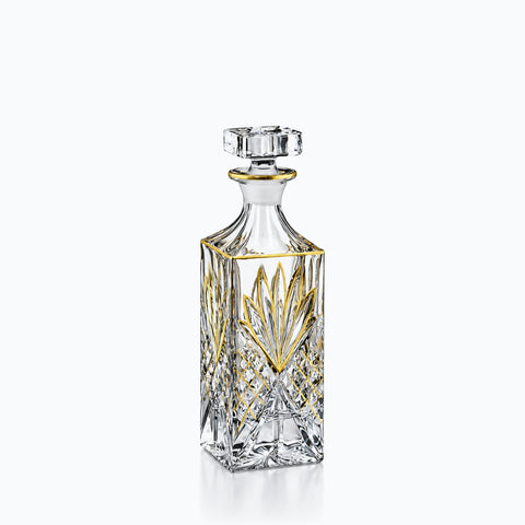 Carafe à Whisky Carré Laurier, sur fond blanc