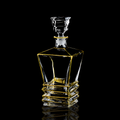 Carafe à Whisky Cristal au Col Doré
