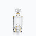 Carafe à Whisky Cristal et Goulot Or Portique, sur fond blanc