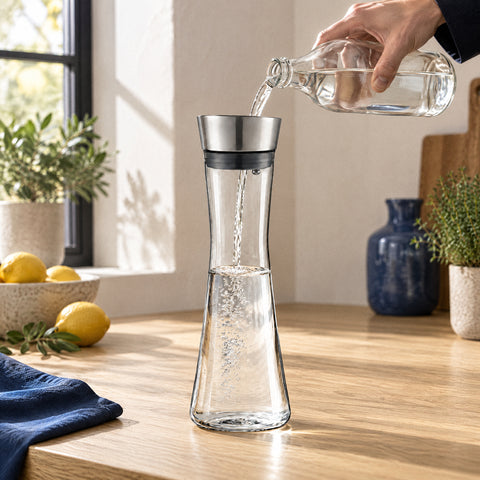 Carafe Design Acrylique Riserva, en service