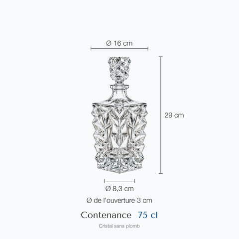 Dimensions : Carafe à Spiritueux Inlandsis (hauteur 29 cm, diamètre 16 cm, contenance 75 cl)