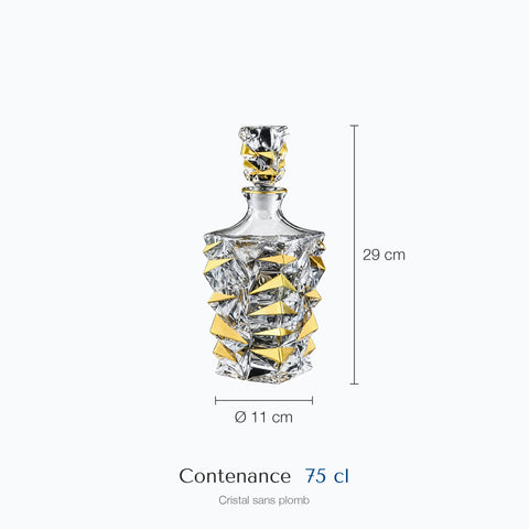 Dimensions : Carafe à Alcool et Whisky Millésime (hauteur 29 cm, contenance 75 cl)