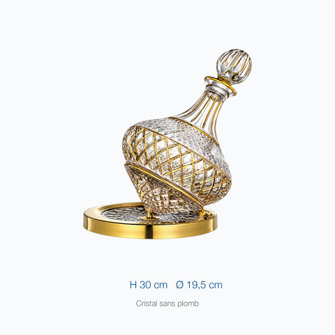 Dimensions : Carafe à Vin Ancienne Cristal Barcarolle