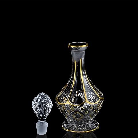 Carafe Ancienne en Cristal Dorée