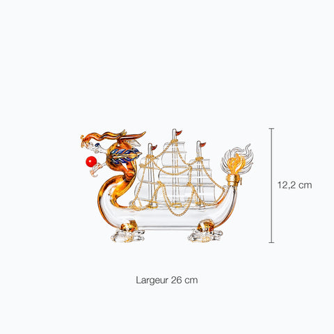 Dimensions : Carafe Bateau Drakkar (hauteur 12,2 cm)