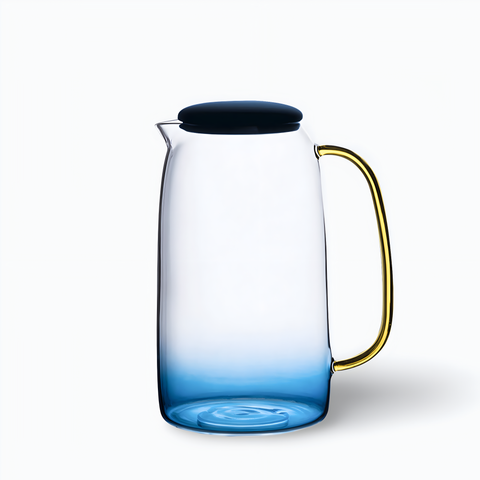 Carafe Bleu Vintage en Verre Carafe