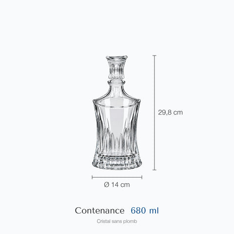 Dimensions : Carafe Bourbon Kentara (hauteur 29,8 cm, contenance 680 ml)