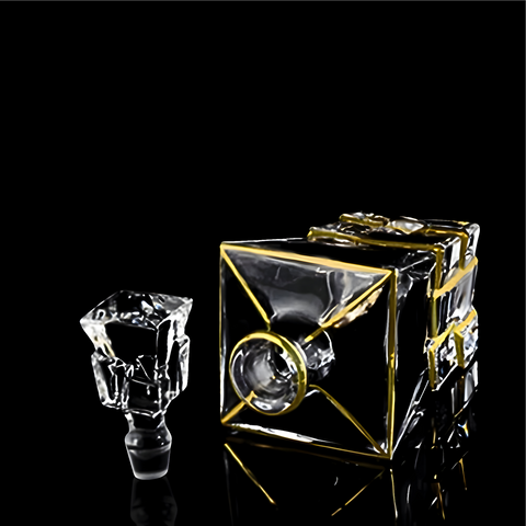 Carafe Cristal à Bord Doré 