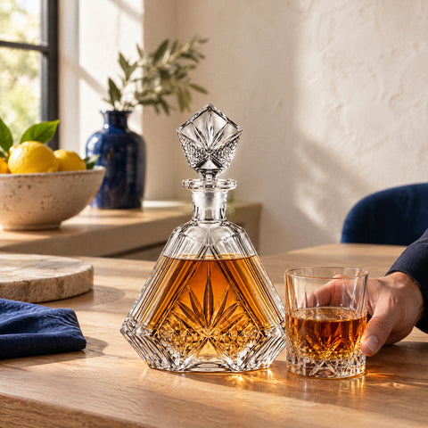 Carafe Gravée Cristal Jouvence, en service