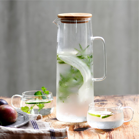 Carafe d'eau en Verre avec Couvercle