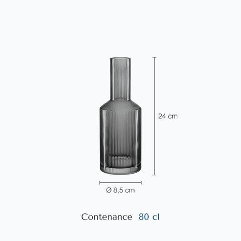 Dimensions : Carafe d'eau - Restaurant Orage (hauteur 24 cm, contenance 80 cl)