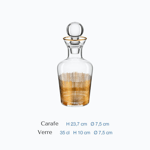 Dimensions : Carafe Décor Or