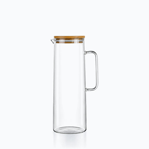 Carafe eau, Ondine - Carafe d'eau en Verre avec Couvercle, sur fond blanc