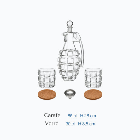 Dimensions : Épicéa Carafe à Whisky