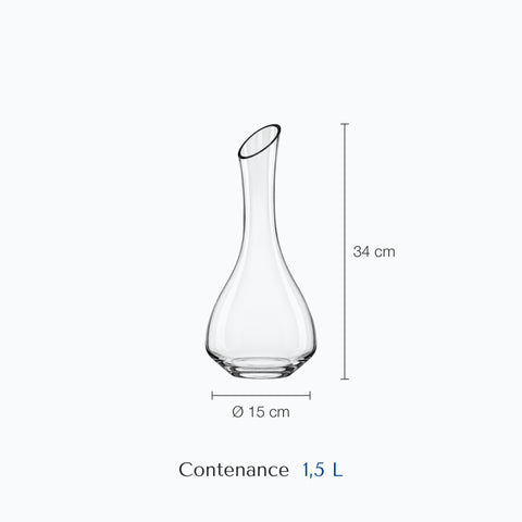 Dimensions : Carafe Piccolo (hauteur 34 cm, contenance 1,5 L)