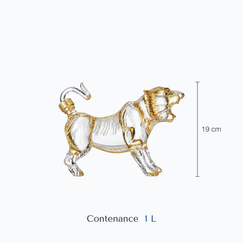 Dimensions : Carafe Tigre (hauteur 19 cm, contenance 1 L)