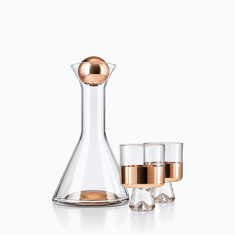 Carafe en Verre Cristal Ricochet, sur fond blanc